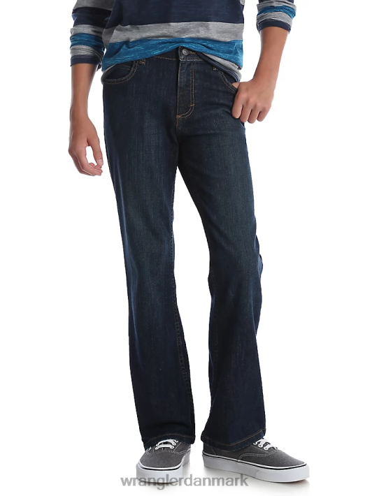 tøj Wrangler femstjernet klassisk stretch bootcut jean frisk indigo (6brlwfs) drenge 06DT4997