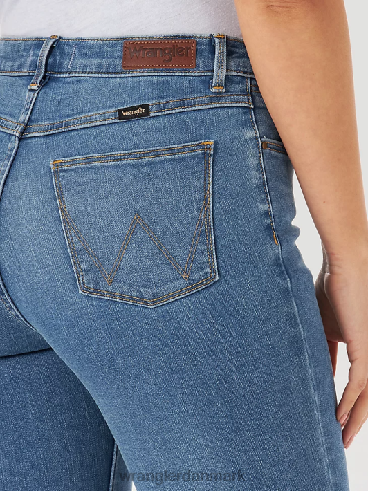 tøj Wrangler høj talje jeans med lige ben stenet (mt1strk) Kvinder 06DT4776