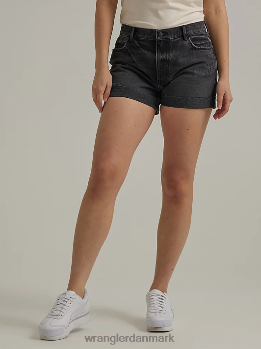 tøj Wrangler ødelagt denim rullekort måneskin (112334745) Kvinder 06DT4850