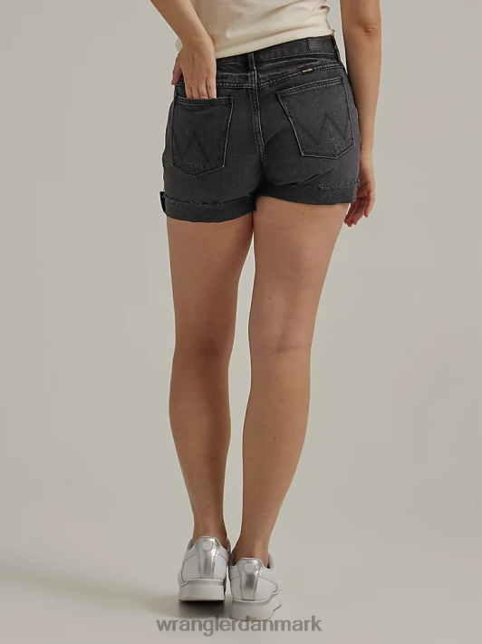 tøj Wrangler ødelagt denim rullekort måneskin (112334745) Kvinder 06DT4850