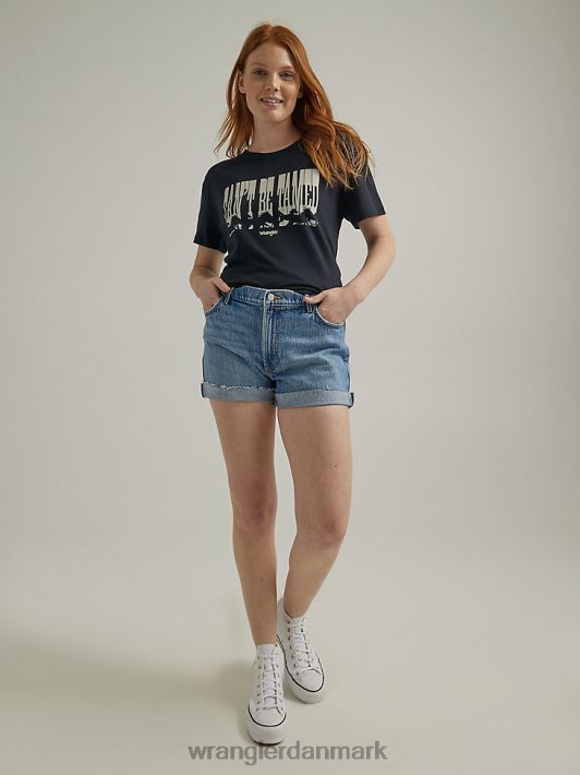 tøj Wrangler ødelagt denim rullekort morgenfrue (112333496) Kvinder 06DT4849