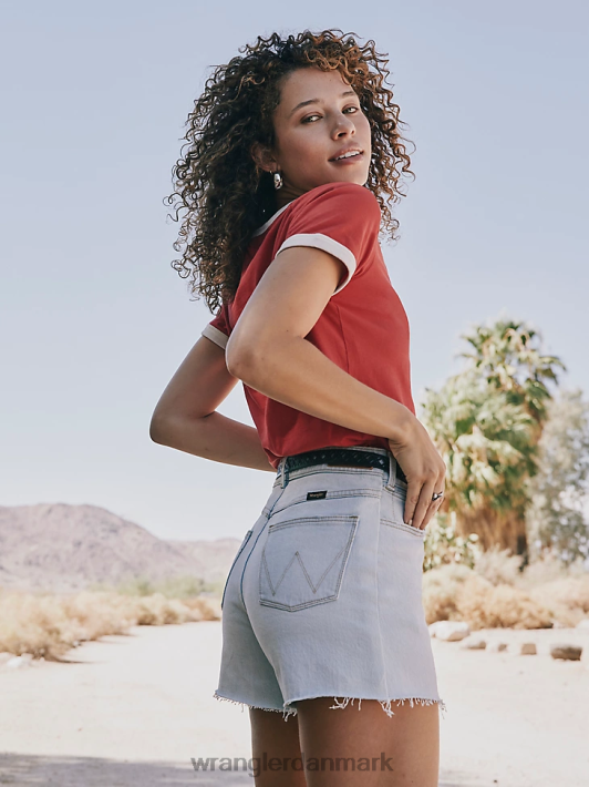 tøj Wrangler høj talje midt på låret kort drøm blå (112333794) Kvinder 06DT4825