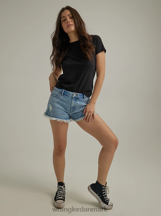 tøj Wrangler højtaljet vintage cut-off short medium vask (112333495) Kvinder 06DT4838