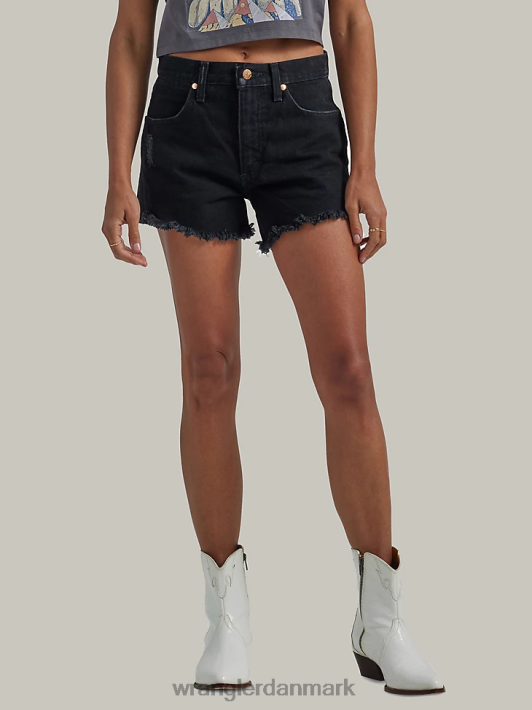 tøj Wrangler omarbejdet kort skygge sort (wbs05bk) Kvinder 06DT4824