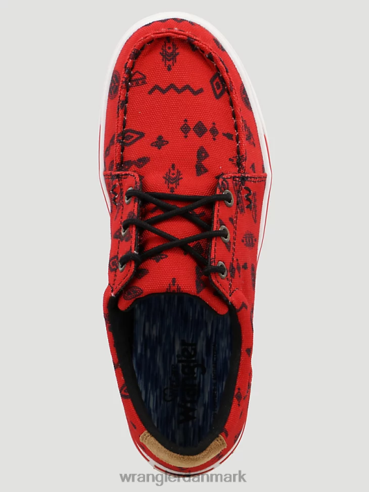 fodtøj Wrangler lav top sneaker med sydvestlig print rød/sort (112318572) Kvinder 06DT4931