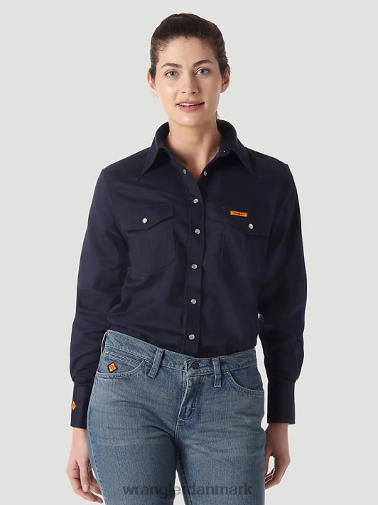 tøj Wrangler fr flammesikkert langærmet solid flåde (frlw03n) Kvinder 06DT4894