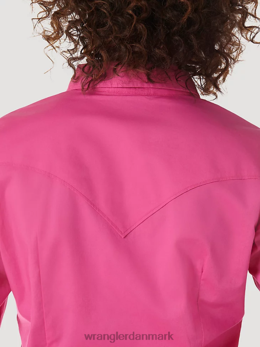 tøj Wrangler langærmet et punkts bærestykke foran og bagpå solid top pink (lw1003k) Kvinder 06DT4891