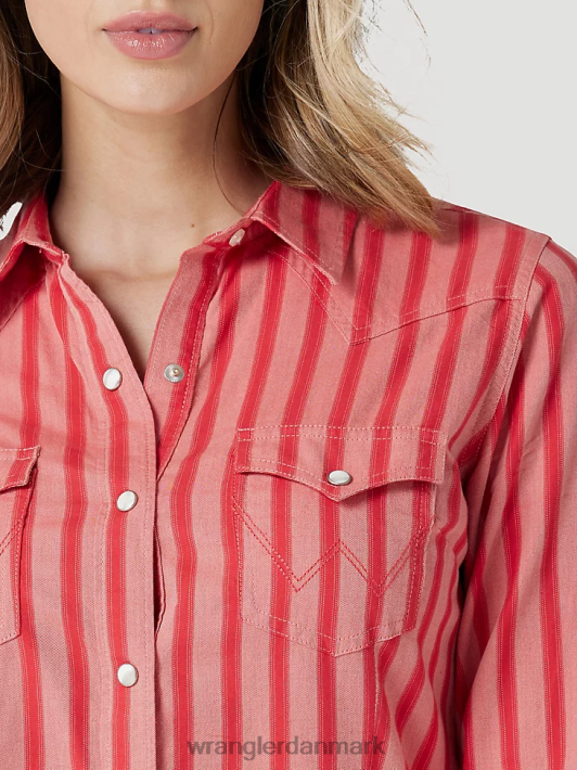 tøj Wrangler retro americana bandana western skjorte rød (112327234) Kvinder 06DT4882