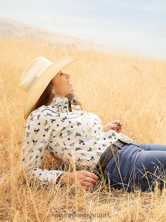 tøj Wrangler retro americana bandana western skjorte rød (112327234) Kvinder 06DT4882