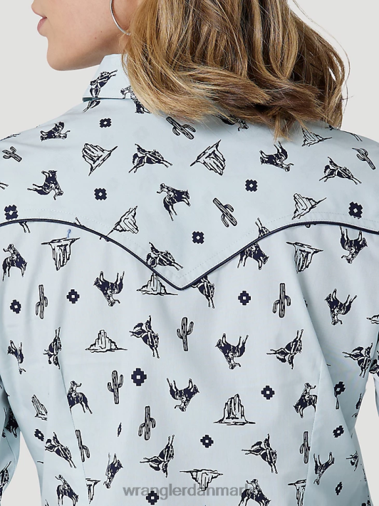 tøj Wrangler retro americana bandana western skjorte rød (112327234) Kvinder 06DT4882