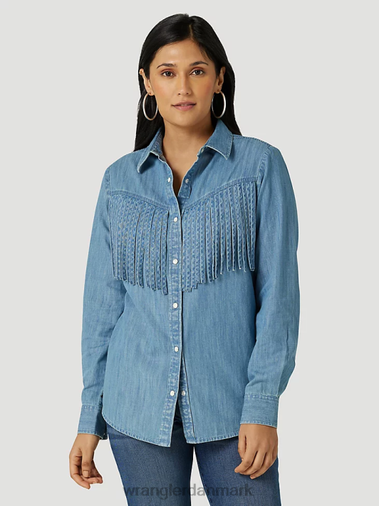 tøj Wrangler retro americana bandana western skjorte rød (112327234) Kvinder 06DT4882