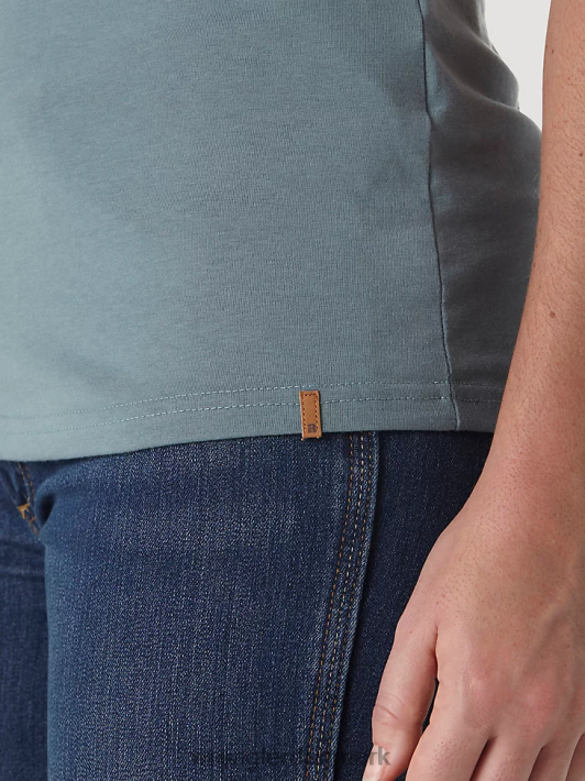 tøj Wrangler riggs workwear kortærmet performance t-shirt havgrøn (3wf70gr) Kvinder 06DT4876