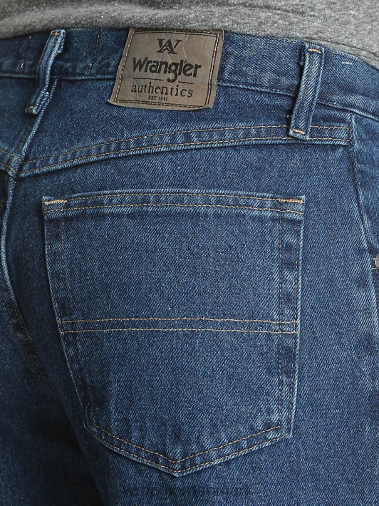 tøj Wrangler autentiske jeans i afslappet pasform mørk stenvask (10zm200sd) Mænd 06DT4113
