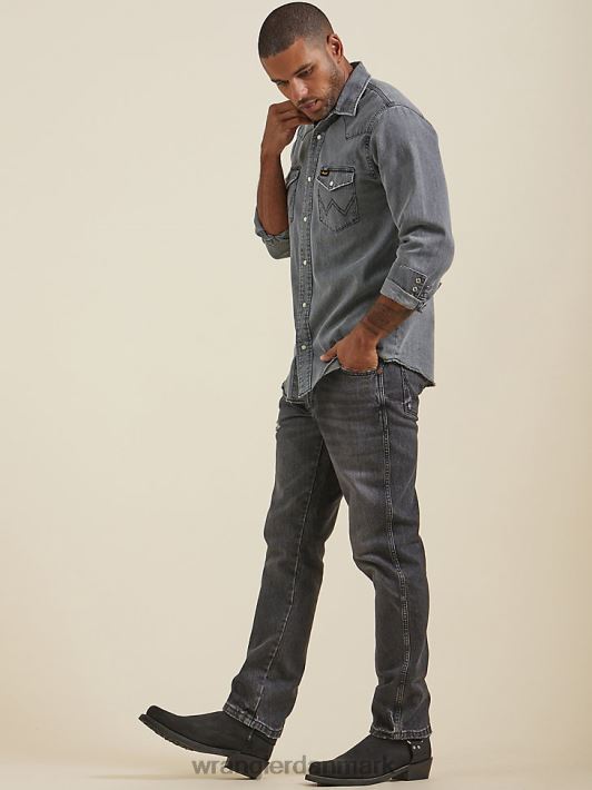 tøj Wrangler greensboro jeans med lige ben revet sort (112335458) Mænd 06DT465