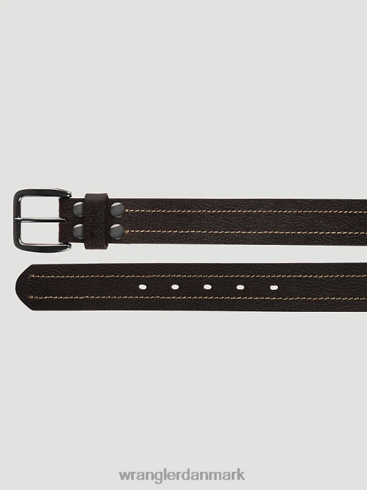 tilbehør Wrangler småstenslæderbælte brun (112347097) Mænd 06DT4703
