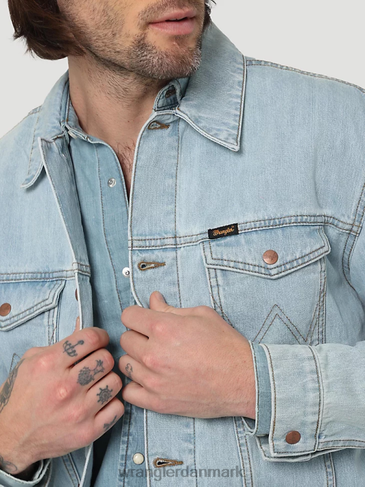 tøj Wrangler arv anti-fit jakke isnende blå (112321108) Mænd 06DT4618
