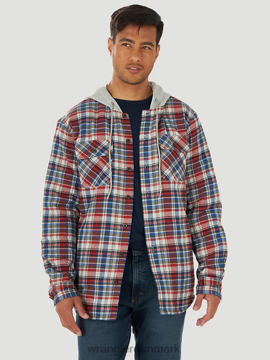 tøj Wrangler autentisk quiltet flannel skjortejakke blå (zheepao) Mænd 06DT4391