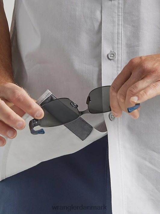 tøj Wrangler atg asymmetrisk skjorte med lynlåslomme tåge (112333905) Mænd 06DT4328
