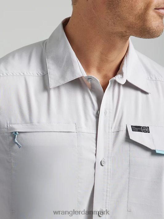 tøj Wrangler atg asymmetrisk skjorte med lynlåslomme tåge (112333905) Mænd 06DT4328
