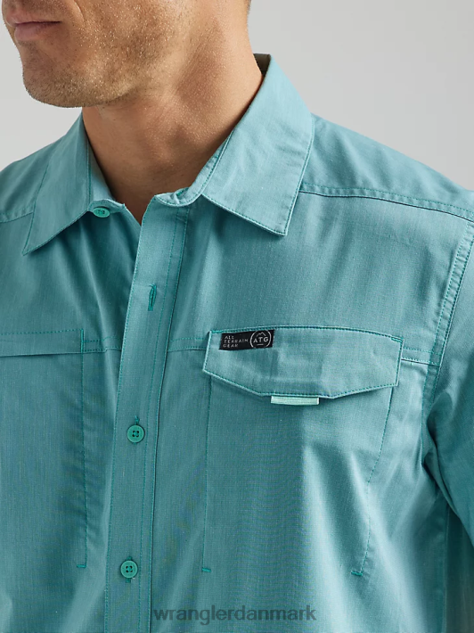 tøj Wrangler atg asymmetrisk skjorte med lynlåslomme tidewater (112331236) Mænd 06DT4640