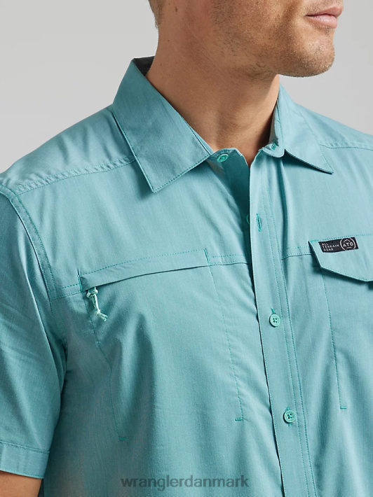 tøj Wrangler atg asymmetrisk skjorte med lynlåslomme tidewater (112331236) Mænd 06DT4640