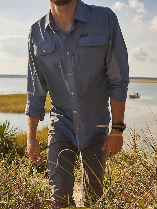 tøj Wrangler atg mix materiale skjorte vintage indigo (nsb89vn) Mænd 06DT4378