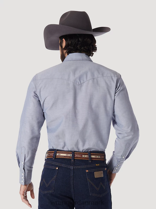 tøj Wrangler cowboy cut work western stiv denim langærmet skjorte chambray (70130mw) Mænd 06DT4440