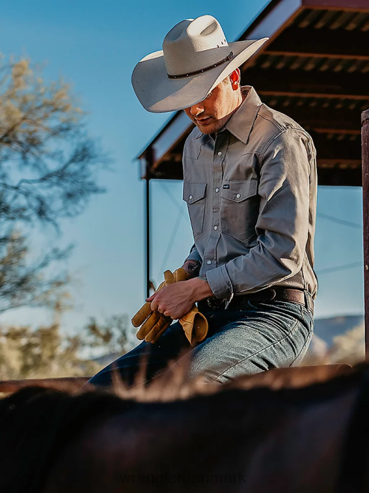 tøj Wrangler cowboy cut work western stiv denim langærmet skjorte chambray (70130mw) Mænd 06DT4440