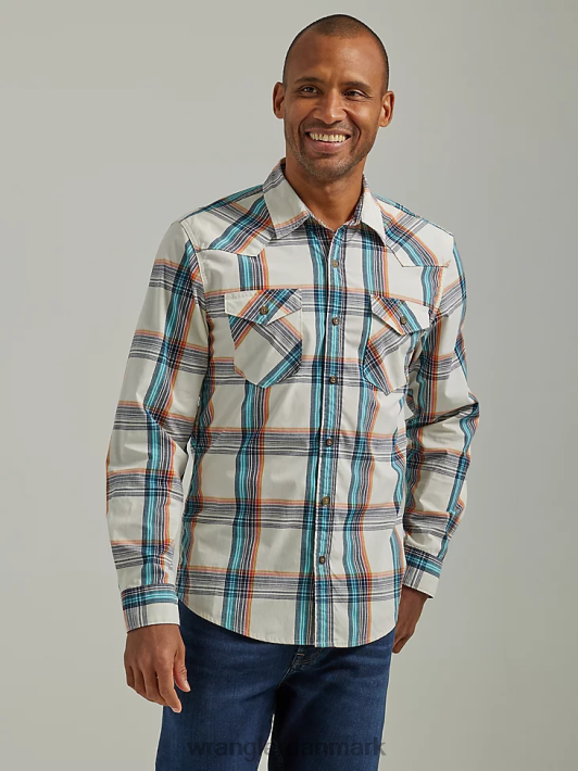 tøj Wrangler cowboy vask plaid skjorte honning (112330929) Mænd 06DT4411