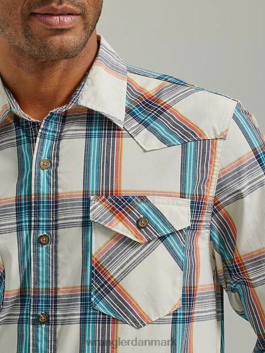 tøj Wrangler cowboy vask plaid skjorte honning (112330929) Mænd 06DT4411
