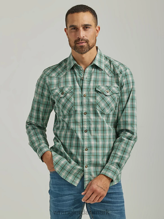 tøj Wrangler cowboy vask plaid skjorte kanton (112330910) Mænd 06DT4413