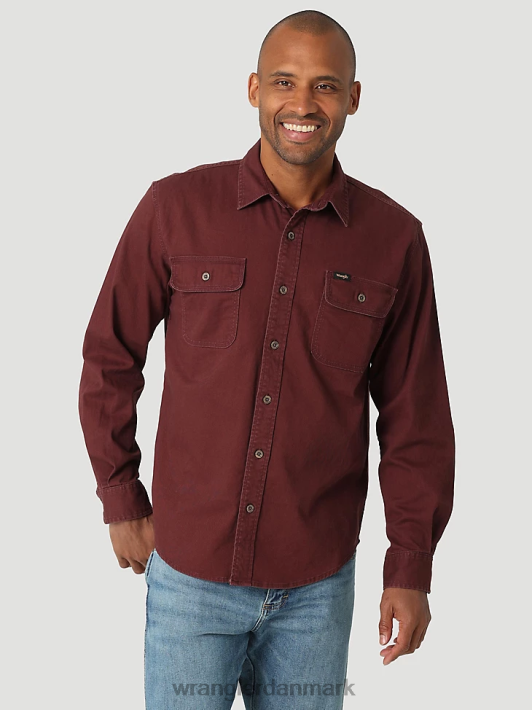 tøj Wrangler episk blød stretch twill skjorte dekadent chokolade (112322907) Mænd 06DT4329