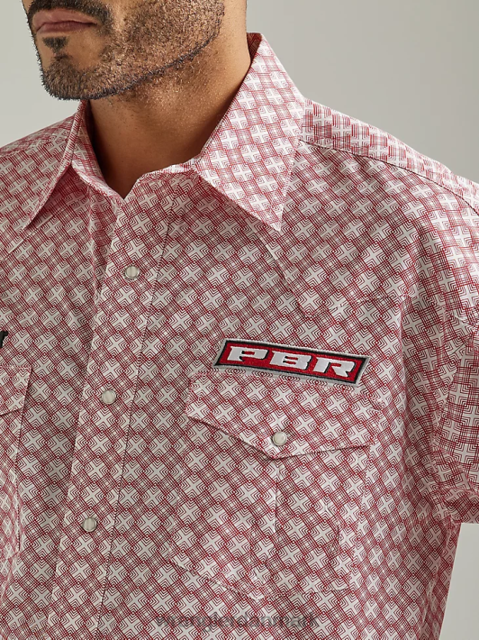 tøj Wrangler fashion snap-kortærmet western-snaps plaid skjorte babyblå (112324654) Mænd 06DT4457