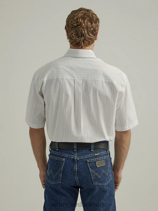 tøj Wrangler george strædet skjorte med korte ærmer med knap ned med én lomme hvid skel (112327818) Mænd 06DT4302