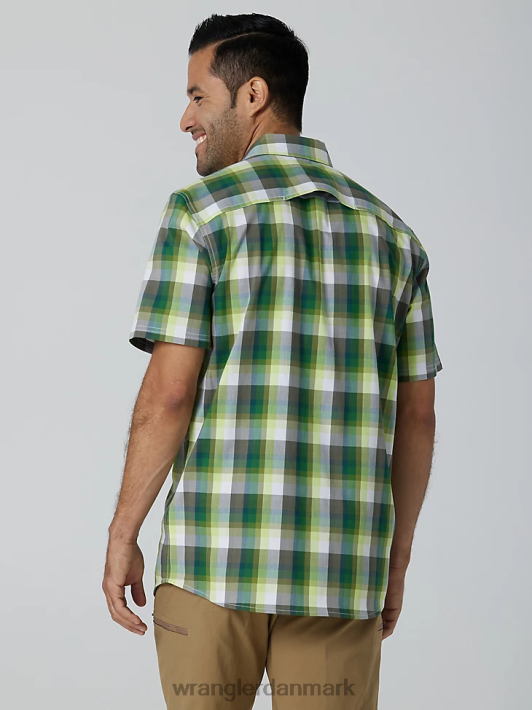 tøj Wrangler miljøvenlig plaid kortærmet lejrskjorte ametyst skov (112336161) Mænd 06DT4399