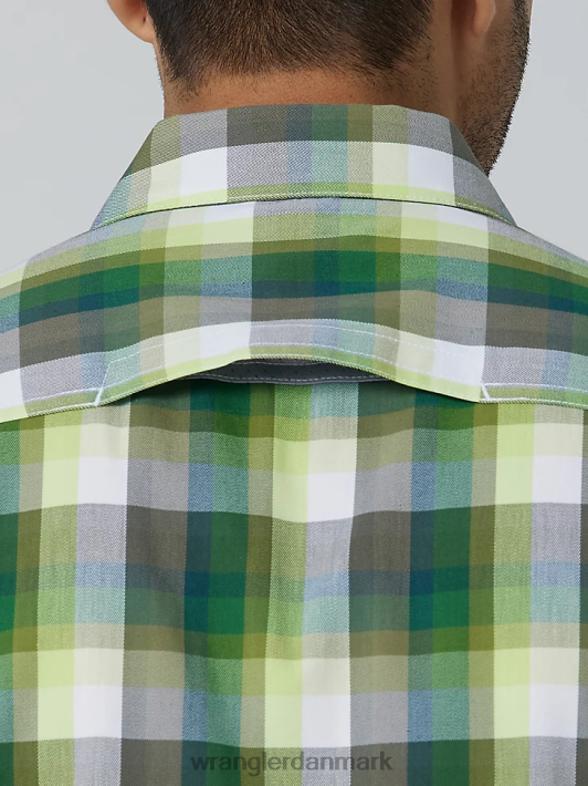 tøj Wrangler miljøvenlig plaid kortærmet lejrskjorte ametyst skov (112336161) Mænd 06DT4399