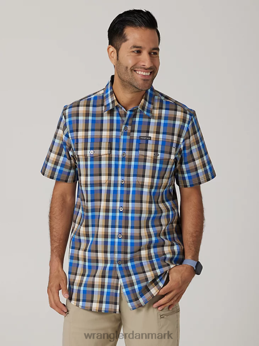 tøj Wrangler miljøvenlig plaid kortærmet lejrskjorte ametyst ved havet (112336151) Mænd 06DT4400