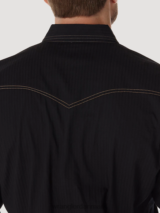 tøj Wrangler retro langærmet western solid dobbyskjorte med snaps sort (mvr532x) Mænd 06DT4471