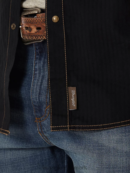 tøj Wrangler retro langærmet western solid dobbyskjorte med snaps sort (mvr532x) Mænd 06DT4471