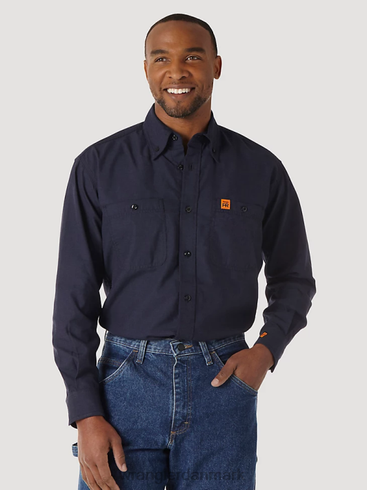 tøj Wrangler riggs arbejdstøj fr flammesikker twill solid arbejdsskjorte flåde (fr3w01n) Mænd 06DT4402