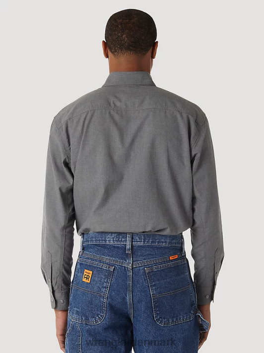 tøj Wrangler riggs arbejdstøj fr flammesikker twill solid arbejdsskjorte grå (fr3w01g) Mænd 06DT4401