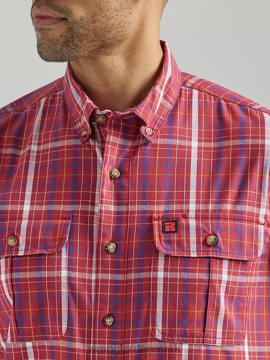 tøj Wrangler riggs workwear plaid arbejdsskjorte rød canna (112325150) Mænd 06DT4670