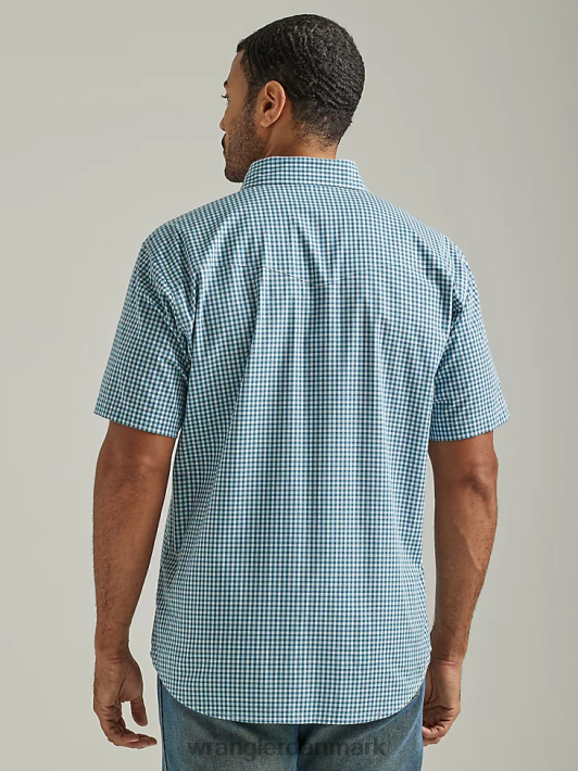 tøj Wrangler rynkeafvisende kortærmet western-snaps-plaid skjorte blandede greens (112326369) Mænd 06DT4447