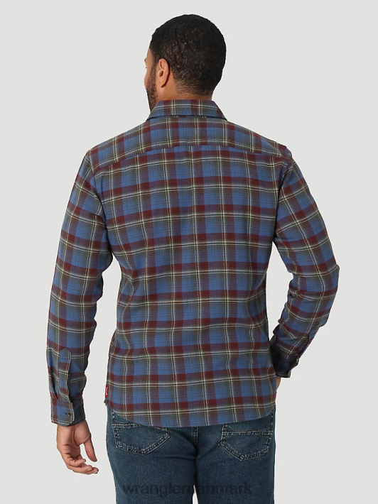 tøj Wrangler sky flannel fri til stretch skjorte ægte flåde (112324441) Mænd 06DT4383