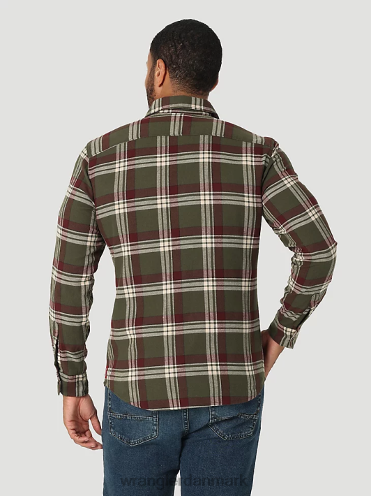 tøj Wrangler sky flannel fri til stretch skjorte skovnat (112325082) Mænd 06DT4385