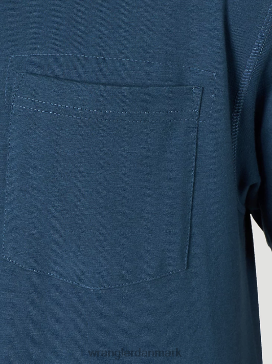tøj Wrangler riggs workwear kortærmet 1 lomme ydeevne t-shirt oxford blå (3w701ob) Mænd 06DT4280